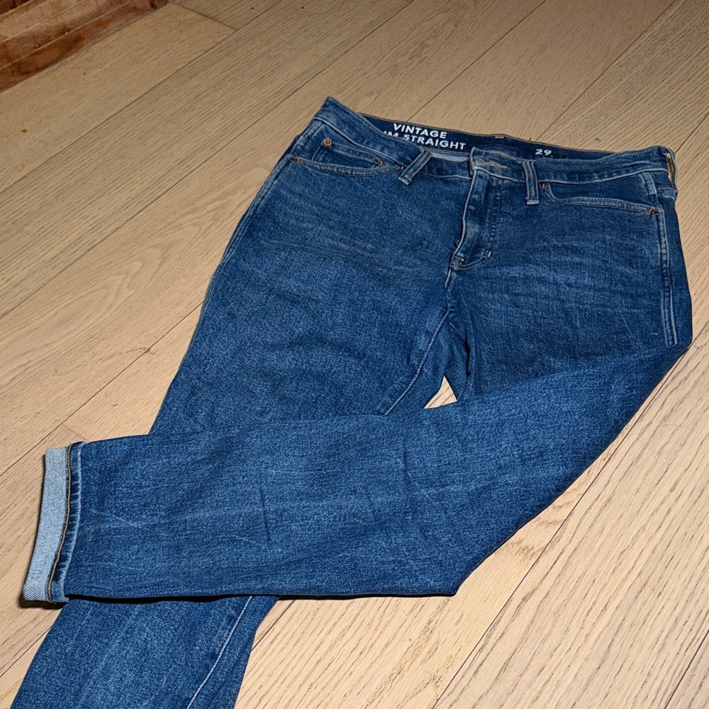 J. Crew Dark Blue Straight Leg Jeans